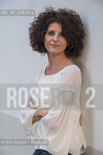 Rome October 13, 2019..Paola Cereda, psychologist and writer, photographed at the Pigneto opposite the Fortebraccio section held for years by Luca Canali/Paola Cereda, psicologa e scrittrice, fotografata al Pigneto di fronte la sezione Fortebraccio retta per anni da Luca Canali. ©Rino Bianchi/Rosebud2