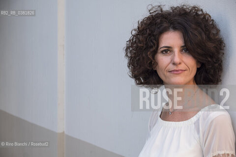 Rome October 13, 2019..Paola Cereda, psychologist and writer, photographed at the Pigneto opposite the Fortebraccio section held for years by Luca Canali/Paola Cereda, psicologa e scrittrice, fotografata al Pigneto di fronte la sezione Fortebraccio retta per anni da Luca Canali. ©Rino Bianchi/Rosebud2