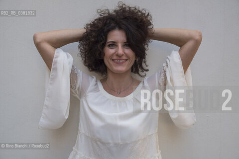 Rome October 13, 2019..Paola Cereda, psychologist and writer, photographed at the Pigneto opposite the Fortebraccio section held for years by Luca Canali/Paola Cereda, psicologa e scrittrice, fotografata al Pigneto di fronte la sezione Fortebraccio retta per anni da Luca Canali. ©Rino Bianchi/Rosebud2