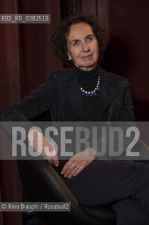 Rome November 25, 2019..Luciana Borsatti, journalist and essayist, an expert on Iran, photographed in Rome on the stage of the Teatro Quirino/Luciana Borsatti, giornalista e saggista, esperta di Iran, fotografata a Roma sul palco del Teatro Quirino. ©Rino Bianchi/Rosebud2