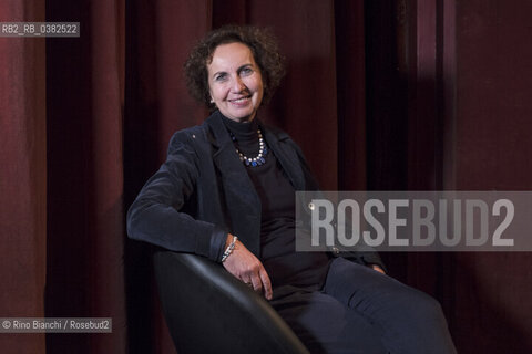 Rome November 25, 2019..Luciana Borsatti, journalist and essayist, an expert on Iran, photographed in Rome on the stage of the Teatro Quirino/Luciana Borsatti, giornalista e saggista, esperta di Iran, fotografata a Roma sul palco del Teatro Quirino. ©Rino Bianchi/Rosebud2