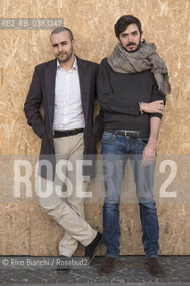 Rome February 21, 2020..Gerardo Masuccio and Paolo Maria Bonora curators of the poetry series CapoVersi of the publisher Bompiani, photographed in Rome during Portraits of Poetry/Gerardo Masuccio e Paolo Maria Bonora curatori della collana di poesia CapoVersi delleditore Bompiani, fotografato a Roma durante Ritratti di Poesia. ©Rino Bianchi/Rosebud2