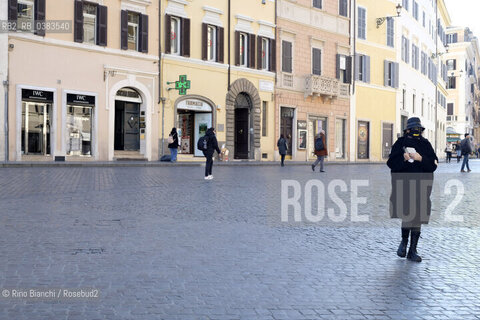 Rome March 10, 2020..Rome, Piazza di Spagna during the Coronavirus epidemic/Roma, piazza di Spagna durante lepidemia Coronavirus ©Rino Bianchi/Rosebud2