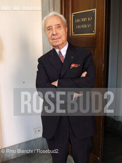 Rome May 20, 2011..Marc Fumaroli, French historian and essayist, member of the Académie française where he was elected on 2 March 1995 and in which he occupies seat number 6, photographed in Rome in the spaces of the Accademia di San Luca/Marc Fumaroli, storico e saggista francese, membro dellAcadémie française dove è stato eletto il 2 marzo 1995 e nella quale occupa il seggio numero 6, fotografato a Roma negli spazi dellAccademia di San Luca. ©Rino Bianchi/Rosebud2