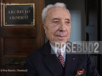 Rome May 20, 2011..Marc Fumaroli, French historian and essayist, member of the Académie française where he was elected on 2 March 1995 and in which he occupies seat number 6, photographed in Rome in the spaces of the Accademia di San Luca/Marc Fumaroli, storico e saggista francese, membro dellAcadémie française dove è stato eletto il 2 marzo 1995 e nella quale occupa il seggio numero 6, fotografato a Roma negli spazi dellAccademia di San Luca. ©Rino Bianchi/Rosebud2