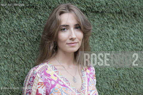 Rome July 24, 2020..Valeria Flaminia Colella, poet, photographed in Rome in the spaces of the Titian Arena/Valeria Flaminia Colella, poetessa, fotografata a Roma negli spazi dellArena Tiziano. ©Rino Bianchi/Rosebud2