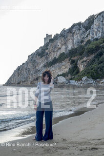 San Felice Circeo September 16, 2019..Ilaria Gaspari, philosopher, writer and essayist, photographed in San Felice Circeo on the bench facing the sea/Ilaria Gaspari, filosofa, scrittrice e saggista, fotografata a San Felice Circeo sulla panchina fronte mare. ©Rino Bianchi/Rosebud2