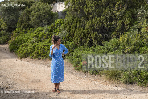 San Felice Circeo September 21, 2019..Anna Giurickovic Dato writer, photographed in the woods of San Feilce Circeo during the literary residence Il Mare di Circe. Narrations and Myth/Anna Giurickovic Dato scrittrice, fotografata nei boschi di San Feilce Circeo durante la residenza letteraria Il Mare di Circe. Narrazioni e Mito ©Rino Bianchi/Rosebud2