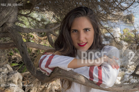 San Felice Circeo September 21, 2019..Anna Giurickovic Dato writer, photographed in the woods of San Feilce Circeo during the literary residence Il Mare di Circe. Narrations and Myth/Anna Giurickovic Dato scrittrice, fotografata nei boschi di San Feilce Circeo durante la residenza letteraria Il Mare di Circe. Narrazioni e Mito ©Rino Bianchi/Rosebud2