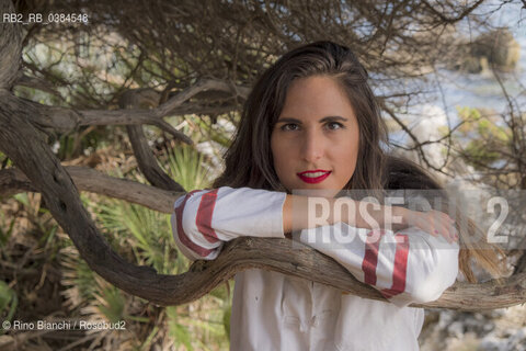 San Felice Circeo September 21, 2019..Anna Giurickovic Dato writer, photographed in the woods of San Feilce Circeo during the literary residence Il Mare di Circe. Narrations and Myth/Anna Giurickovic Dato scrittrice, fotografata nei boschi di San Feilce Circeo durante la residenza letteraria Il Mare di Circe. Narrazioni e Mito ©Rino Bianchi/Rosebud2