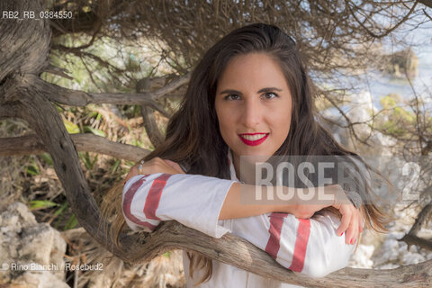 San Felice Circeo September 21, 2019..Anna Giurickovic Dato writer, photographed in the woods of San Feilce Circeo during the literary residence Il Mare di Circe. Narrations and Myth/Anna Giurickovic Dato scrittrice, fotografata nei boschi di San Feilce Circeo durante la residenza letteraria Il Mare di Circe. Narrazioni e Mito ©Rino Bianchi/Rosebud2