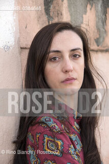 Rome September 8, 2020..Giulia Caminito, writer, photographed in Rome in the area of the Pyramid of Cestius/Giulia Caminito, scrittrice, fotografata a Roma nella zona della Piramide Cestia. ©Rino Bianchi/Rosebud2