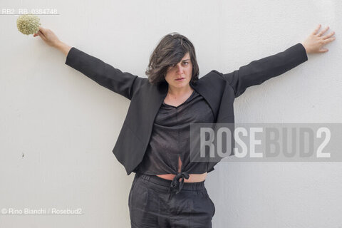 Ponza Island June 11, 2019..Giulia Martini, poet and philologist, photographed in Ponza on the occasion of the Residenza delle Narrazioni/Giulia Martini, poetessa e filologa, fotografata a Ponza in occasione della Residenza delle Narrazioni. ©Rino Bianchi/Rosebud2