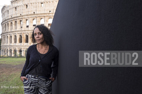 Rome October 2, 2020..Cristina Ubah Ali Farah Italian writer and poet of Somali origin, photographed in the temple of Venus in Rome/Cristina Ubah Ali Farah scrittrice e poetessa italiana di origine somala, fotografata nel tempio di Venere a Roma. ©Rino Bianchi/Rosebud2