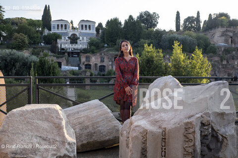 Rome October 1, 2020..Claudia Durastanti, writer and translator, photographed in Rome in the area of the Basilica of Maxentius/Claudia Durastanti, scrittrice e traduttrice, fotografata a Roma nellarea della Basilica di Massenzio. ©Rino Bianchi/Rosebud2