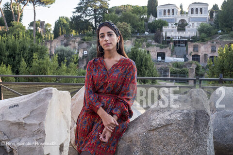 Rome October 1, 2020..Claudia Durastanti, writer and translator, photographed in Rome in the area of the Basilica of Maxentius/Claudia Durastanti, scrittrice e traduttrice, fotografata a Roma nellarea della Basilica di Massenzio. ©Rino Bianchi/Rosebud2