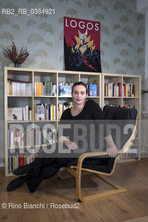 Milan October 12, 2020. .Maura Gancitano, writer, philosopher and founder of the Tlon project, photographed in the spaces of the Tlon publishing house in Milan/Maura Gancitano, scrittrice, filosofa e fondatrice del progetto Tlon, fotografata negli spazi della casa editrice Tlon a Milano. ©Rino Bianchi/Rosebud2