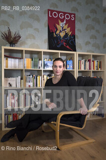 Milan October 12, 2020. .Maura Gancitano, writer, philosopher and founder of the Tlon project, photographed in the spaces of the Tlon publishing house in Milan/Maura Gancitano, scrittrice, filosofa e fondatrice del progetto Tlon, fotografata negli spazi della casa editrice Tlon a Milano. ©Rino Bianchi/Rosebud2