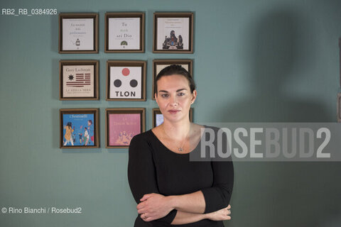 Milan October 12, 2020. .Maura Gancitano, writer, philosopher and founder of the Tlon project, photographed in the spaces of the Tlon publishing house in Milan/Maura Gancitano, scrittrice, filosofa e fondatrice del progetto Tlon, fotografata negli spazi della casa editrice Tlon a Milano. ©Rino Bianchi/Rosebud2