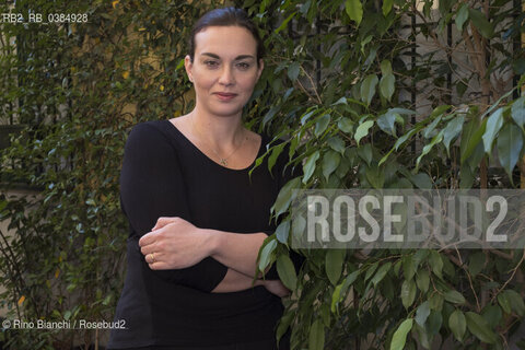 Milan October 12, 2020. .Maura Gancitano, writer, philosopher and founder of the Tlon project, photographed in the spaces of the Tlon publishing house in Milan/Maura Gancitano, scrittrice, filosofa e fondatrice del progetto Tlon, fotografata negli spazi della casa editrice Tlon a Milano. ©Rino Bianchi/Rosebud2