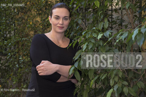 Milan October 12, 2020. .Maura Gancitano, writer, philosopher and founder of the Tlon project, photographed in the spaces of the Tlon publishing house in Milan/Maura Gancitano, scrittrice, filosofa e fondatrice del progetto Tlon, fotografata negli spazi della casa editrice Tlon a Milano. ©Rino Bianchi/Rosebud2