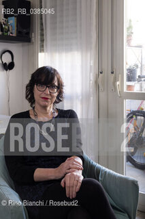 Rome December 11, 2020..Daniela Gambaro, screenwriter and writer, photographed in her home in Rome in the Ex Pantanella complex/Daniela Gambaro, sceneggiatrice e scrittrice, fotografata nella sua abitazione di Roma nel complesso della Ex Pantanella. ©Rino Bianchi/Rosebud2