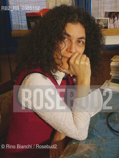 Rome 5 March 2010..Maria Grazia Calandrone, poetess, playwright, performer, writer, photographed in her Roman home/Maria Grazia Calandrone, poetessa, drammaturga, performer, scrittrice, fotografata nella sua abitazione romana. ©Rino Bianchi/Rosebud2