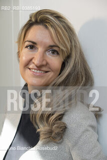 Rome February 9, 2021..Anna Premoli Croatian writer, with Italian citizenship, photographed in Rome in the spaces of Palazzo Merulana/Anna Premoli scrittrice croata, con cittadinanza italiana, fotografata a Roma negli spazi di Palazzo Merulana...... ©Rino Bianchi/Rosebud2