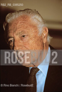 Roma 15 marzo 1999..Giovanni Gianni Agnelli, fotografato a Roma. ©Rino Bianchi/Rosebud2