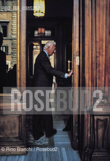 Roma 18 marzo 1999..Giovanni Gianni Agnelli, fotografato mentre entra in Senato. ©Rino Bianchi/Rosebud2