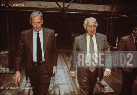 Roma 18 febbraio 2000..Giovanni Gianni Agnelli insieme a suo fratello Umberto..Foto: Rino Bianchi ©Rino Bianchi/Rosebud2