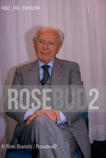 Rome April 14, 1996..Giovanni Bollèa, psychiatrist, father of modern child neuropsychiatry, essayist photographed in Rome/Giovanni Bollèa, psichiatra, padre della moderna neuropsichiatria infantile, saggista fotografato a Roma. ©Rino Bianchi/Rosebud2