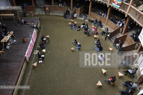 Rome April 17, 2021..The Silvano Toti Globe Theater, inside the park of Villa Borghese, occupied by workers from entertainment and culture/Il Silvano Toti Globe Theatre, allinterno del parco di Villa Borghese, occupato da lavoratrici e lavoratori dello spettacolo e della cultura. ©Rino Bianchi/Rosebud2