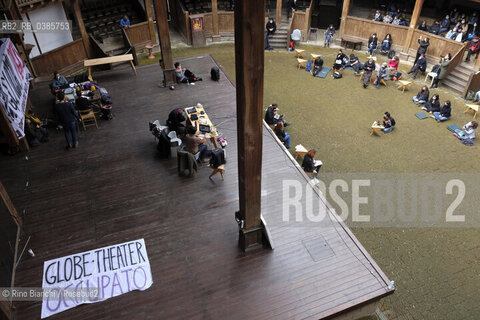 Rome April 17, 2021..The Silvano Toti Globe Theater, inside the park of Villa Borghese, occupied by workers from entertainment and culture/Il Silvano Toti Globe Theatre, allinterno del parco di Villa Borghese, occupato da lavoratrici e lavoratori dello spettacolo e della cultura. ©Rino Bianchi/Rosebud2