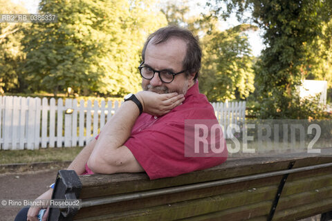 Rome June 26, 2021..Andrea Cortellessa literary critic, historian of Italian literature, associate professor at the degree course in Communication of the Roma Tre University and essayist, photographed at Villa Ada on the occasion of the potico reading dedicated to Renato Nicolini/Andrea Cortellessa critico letterario, storico della letteratura italiana, professore associato presso il corso di laurea in Comunicazione dellUniversità degli Studi Roma Tre e saggista, fotografato a Villa Ada in occasione del reading potico dedicato a Renato Nicolini. ©Rino Bianchi/Rosebud2