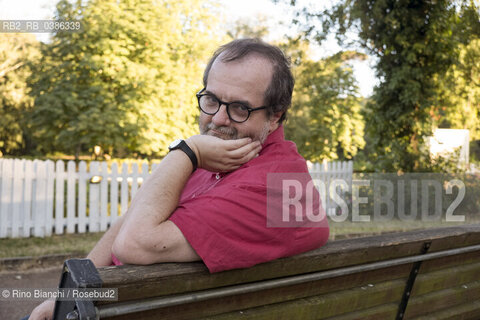 Rome June 26, 2021..Andrea Cortellessa literary critic, historian of Italian literature, associate professor at the degree course in Communication of the Roma Tre University and essayist, photographed at Villa Ada on the occasion of the potico reading dedicated to Renato Nicolini/Andrea Cortellessa critico letterario, storico della letteratura italiana, professore associato presso il corso di laurea in Comunicazione dellUniversità degli Studi Roma Tre e saggista, fotografato a Villa Ada in occasione del reading potico dedicato a Renato Nicolini. ©Rino Bianchi/Rosebud2