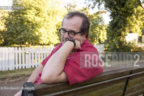 Rome June 26, 2021..Andrea Cortellessa literary critic, historian of Italian literature, associate professor at the degree course in Communication of the Roma Tre University and essayist, photographed at Villa Ada on the occasion of the potico reading dedicated to Renato Nicolini/Andrea Cortellessa critico letterario, storico della letteratura italiana, professore associato presso il corso di laurea in Comunicazione dellUniversità degli Studi Roma Tre e saggista, fotografato a Villa Ada in occasione del reading potico dedicato a Renato Nicolini. ©Rino Bianchi/Rosebud2