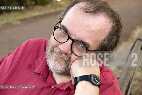 Rome June 26, 2021..Andrea Cortellessa literary critic, historian of Italian literature, associate professor at the degree course in Communication of the Roma Tre University and essayist, photographed at Villa Ada on the occasion of the potico reading dedicated to Renato Nicolini/Andrea Cortellessa critico letterario, storico della letteratura italiana, professore associato presso il corso di laurea in Comunicazione dellUniversità degli Studi Roma Tre e saggista, fotografato a Villa Ada in occasione del reading potico dedicato a Renato Nicolini. ©Rino Bianchi/Rosebud2