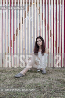 Rome June 26, 2021..Flavia Teneriello, poetess, photographed in Rome in the park of Villa Ada/Flavia Teneriello, poetessa, fotografata a Roma nel parco di Villa Ada. ©Rino Bianchi/Rosebud2