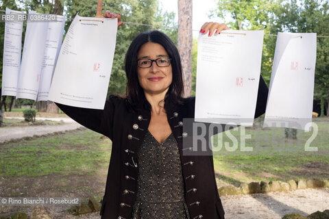 Rome October 30, 2020..Francesca Bellino, writer, journalist, radio and television presenter and author, expert in transculturalism, the female world and human rights in the Arab-Mediterranean area, photographed in Rome in the park of Villa Celimontana/Francesca Bellino, scrittrice, giornalista, conduttrice e autrice radiotelevisiva, esperta di transculturalità, mondo femminile e diritti umani nellarea arabo-mediterranea, fotografata a Roma nel parco di Villa Celimontana. ©Rino Bianchi/Rosebud2