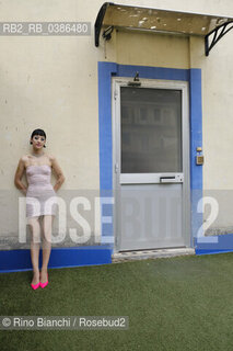 Turin July 21, 2021..Tea Hacic-Vlahovic Croatian-American writer and performer, photographed in Turin on the Lombroso terrace in the San Salvario district/Tea Hacic-Vlahovic scrittrice e performer croata- americana, fotografata a Torino sulla terrazza Lombroso nel quartiere di San Salvario... ©Rino Bianchi/Rosebud2