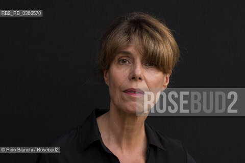 Rome July 24, 2021..Nathalie Léger French writer, author of essays and novels featuring artists, photographed in Rome at the Palatine Stadium/Nathalie Léger scrittrice francese autrice di saggi e romanzi che hanno come protagoniste artiste, fotograta a Roma nello Stadio Palatino. ©Rino Bianchi/Rosebud2