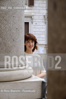 Rome September 7, 2021..Irene Vallejo, Spanish philologist and writer, popularizer of the history of the classical world, collaborator of El País, photographed in Rome in the spaces of the House of Literature/Irene Vallejo,  filologa e scrittrice spagnola divulgatrice della storia del mondo classico, collaboratrice di El País, fotografata a Roma negli spazi della Casa delle Letterature. ©Rino Bianchi/Rosebud2