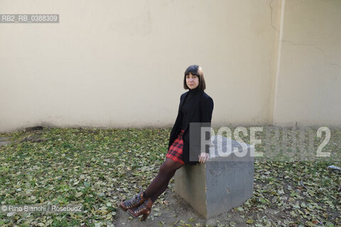 Turin October 17, 2021..Aixa de la Cruz is a Spanish writer of Basque origin, photographed in Turin in the spaces of the Lingotto/Aixa de la Cruz è una scrittrice spagnola di origine basca, fotografata a Torino negli spazi del Lingotto. ©Rino Bianchi/Rosebud2