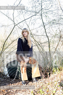 Poggio Mirteto(RI) February 14, 2021..Flaminia Colella, poetess and art curator, photographed in Poggio Mirteto in the area of the Tevere-Farfa park/Flaminia Colella, poetessa e curatrice darte, fotografata a Poggio Mirteto nellarea del parco Tevere-Farfa. ©Rino Bianchi/Rosebud2