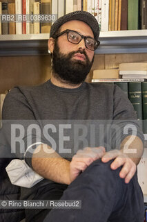 Rome February 27, 2022..Giovanni Ibello photographed during the poetry evening at Zeugma Casa dela Poesia in Rome/Giovanni Ibello fotografato durante la serata di poesia presso Zeugma Casa dela Poesia di Roma. ©Rino Bianchi/Rosebud2