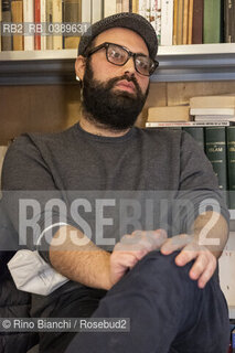 Rome February 27, 2022..Giovanni Ibello photographed during the poetry evening at Zeugma Casa dela Poesia in Rome/Giovanni Ibello fotografato durante la serata di poesia presso Zeugma Casa dela Poesia di Roma. ©Rino Bianchi/Rosebud2