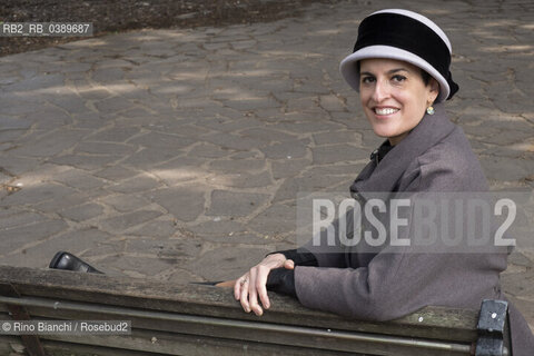 Rome March 13, 2022..Felicia Troisi, known as Licia Italian writer, author of fantasy novels, photographed in Rome in the spaces of the Roma 60 Olympic Village/Felicia Troisi, detta Licia scrittrice italiana, autrice di romanzi fantasy, fotografata a Roma negli spazi del Villaggio Olimpico Roma 60. ©Rino Bianchi/Rosebud2