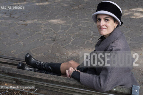 Rome March 13, 2022..Felicia Troisi, known as Licia Italian writer, author of fantasy novels, photographed in Rome in the spaces of the Roma 60 Olympic Village/Felicia Troisi, detta Licia scrittrice italiana, autrice di romanzi fantasy, fotografata a Roma negli spazi del Villaggio Olimpico Roma 60. ©Rino Bianchi/Rosebud2