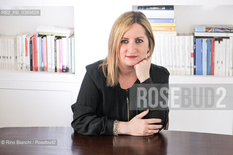 Rome March 29, 2022..Francesca Ceci, writer, author of childrens books, photographed in her Roman home/Francesca Ceci, scrittrice, autrice di libri per ragazzi, fotografata nella sua abitazione romana. ©Rino Bianchi/Rosebud2